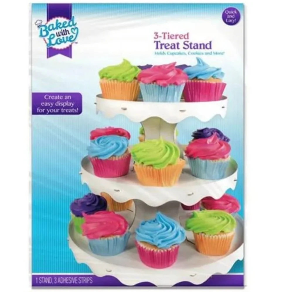 Baked with Love 3 Tiered Treat Cupcake Stand